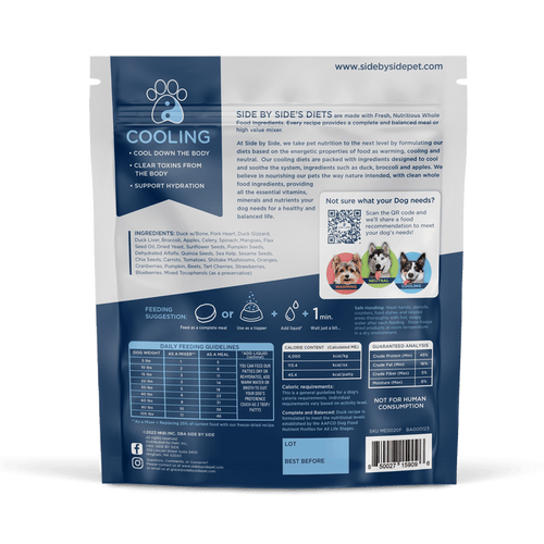 Side By Side  Cooling – Freeze Dried Raw Duck Patties (12 oz)