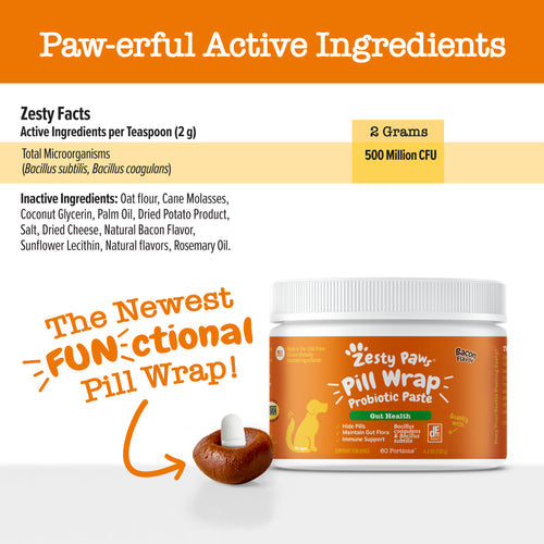 Zesty Paws Pill Wrap Probiotic Paste for Dogs - Washington, PA -  Morgantown, WV - White Hall, WV - Pet Works Pet Food & Supply