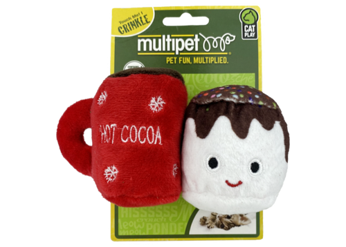 Multipet Hot Cocoa with Marshmallow Cat Toy