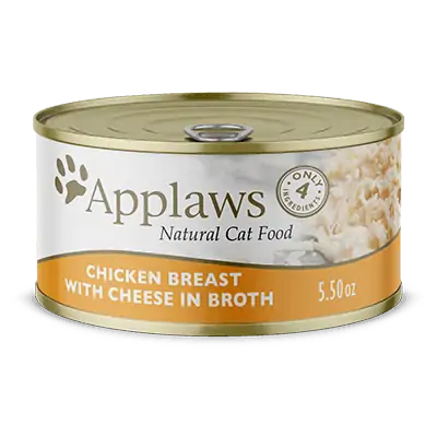 Applaws Natural Wet Cat Food Chicken Breast with Cheese in Broth