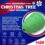 SodaPup Christmas Tree Durable Rubber Chew Toy & Treat Dispenser (Large, Green)