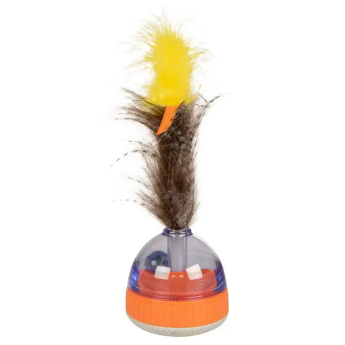 SmartyKat Instincts Swirl 'N Spin™ Electronic Spinning Light Cat Toy with Feathers & Ribbons