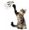 Petlinks® Instincts Zingy Zebra™ Feathered Toss and Chase Cat Toy with HappyNip™ Silvervine & Catnip (Black)