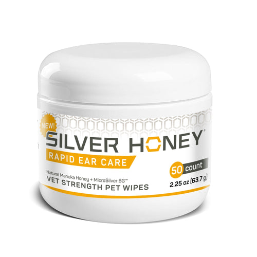 Absorbine Silver Honey® Rapid Ear Care Vet Strength Pet Wipes (50ct Jar)