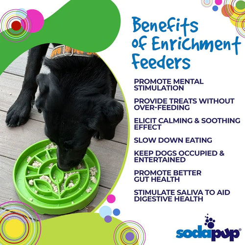 SodaPup Garden Design eTray Enrichment Shallow Slow Feeder Dog Bowl