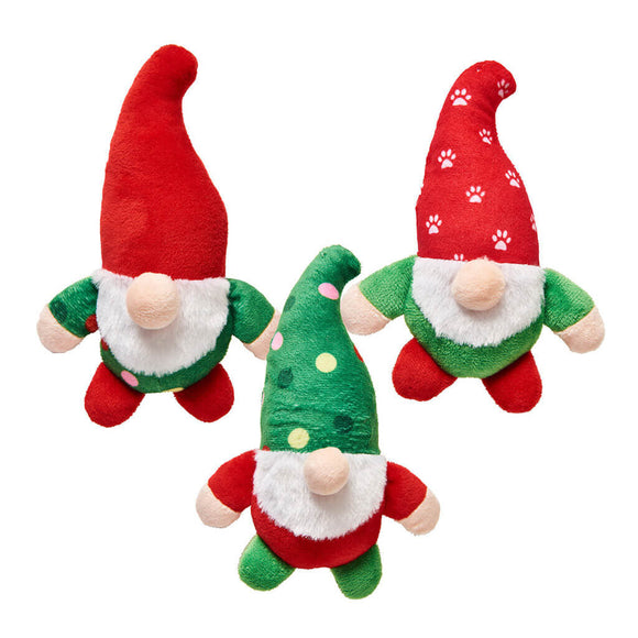 Spot Holiday Gnome Toys Assorted Dog Toy (6