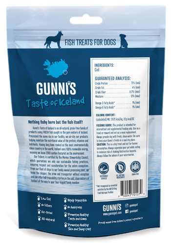 Gunnis Cod Skins Shorties Dog Treats (2.5 oz)