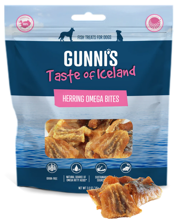 Gunni's Herring Omega Bites Dog Treats (3 oz)