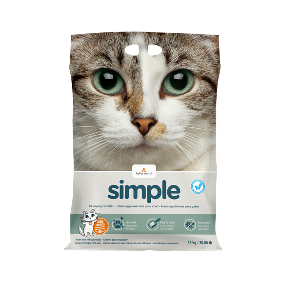 Intersand Value Clumping Litter Simple for Cats (40 LB - Unscented)