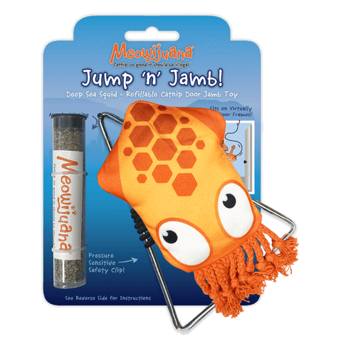 Meowijuana Jump ‘n’ Jamb Squid Cat Toy (1 Count)