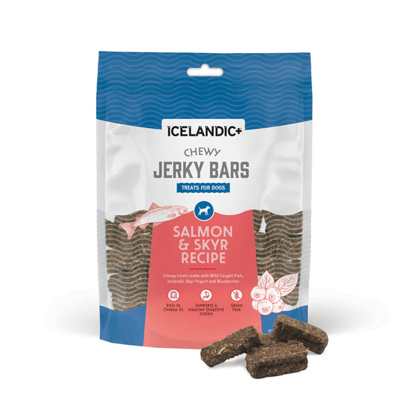 Icelandic+™ Chewy Jerky Bars Salmon, Skyr, & Blueberries Recipe Dog Treats (2.5-oz)