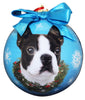 E & S Pets Boston Terrier Ornaments, Christmas Ball (Set of 2)