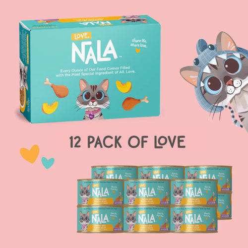 Love Nala Chicken Flaked With Pumpkin Recipe Dinner In Broth Adult Cat Food (2.8 oz Case of 12)