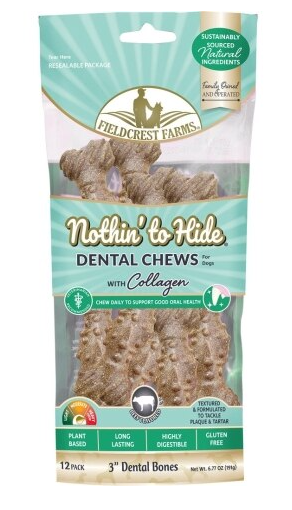 Fieldcrest Farms Nothin' to Hide Dental Bone 3″ Beef (3