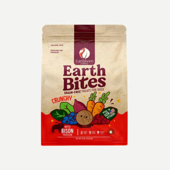 Earthborn Holistic EarthBites Crunchy Bison Meal Recipe Baked Dog Treats (2 Lb)