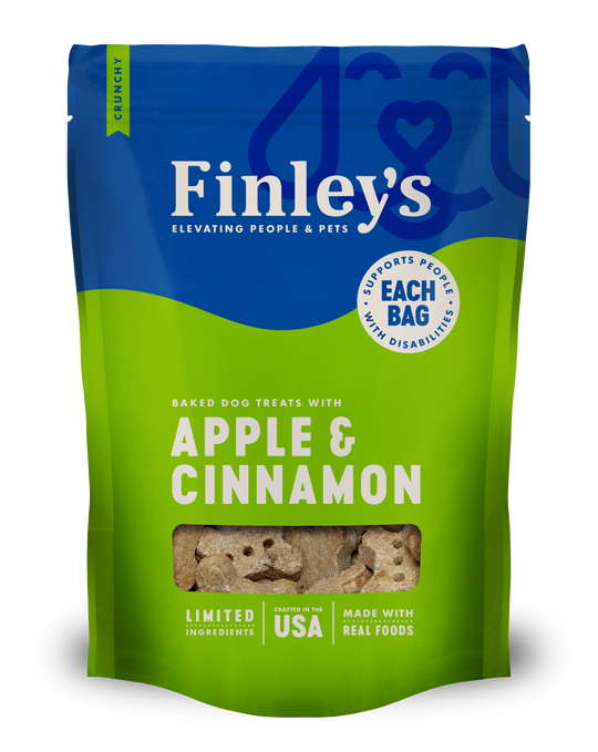 Finley's Apple & Cinnamon Crunchy Biscuits Dog Treats (12 oz)