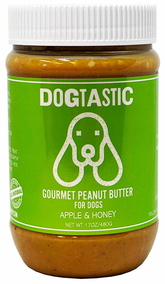 SodaPup Dogtastic Gourmet Peanut Butter for Dogs - Apple & Honey Flavor (17 oz)