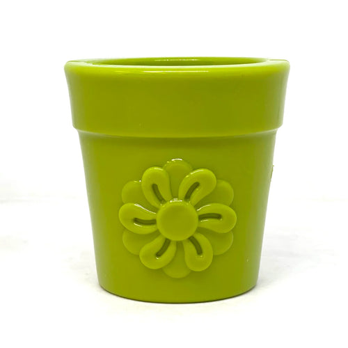 SodaPup Large Flower Pot Durable PUP-X Rubber Treat Dispenser & Enrichment Toy