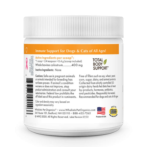 Wholistic Pet Organics Immune Balance - Colostrum