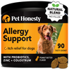 Pet Honesty Allergy Support Supplement Peanut Butter Flavor for Dogs