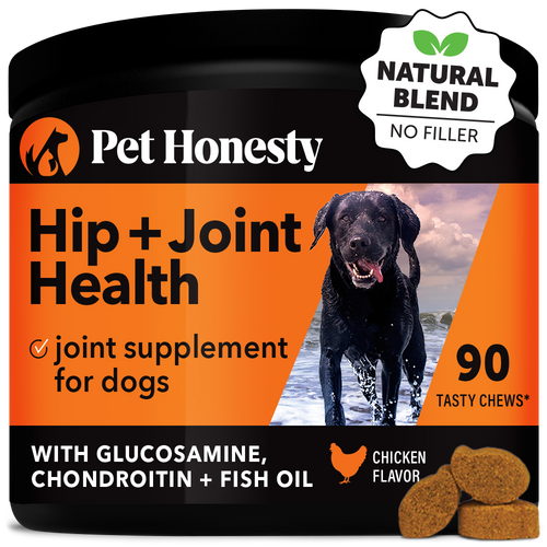 Pet Honesty Hip + Joint Health Supplement Chicken Flavor for Dogs (90 Soft Chews - 9.5 oz)