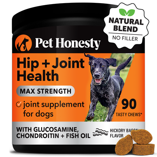Pet Honesty Hip + Joint Health Max Strength Bacon Flavor for Dogs (90 Soft Chews - 12.6 oz)