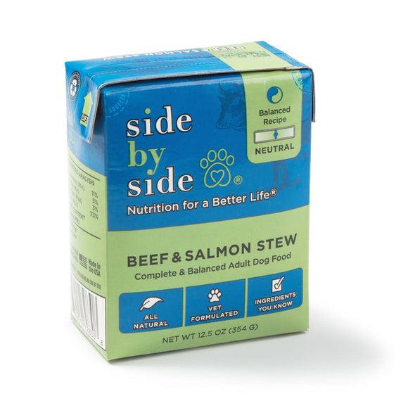 Side by Side Neutral – Beef + Salmon Stew for Dogs