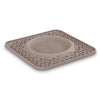 Messy Mutts Therapeutic Dog Lick Bowl Mat, Interactive Dog Feeder (10 x 10, Grey)