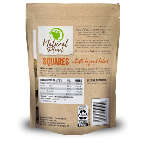 NutriSource Natural Planet Pumpkin Squares Dog Treats