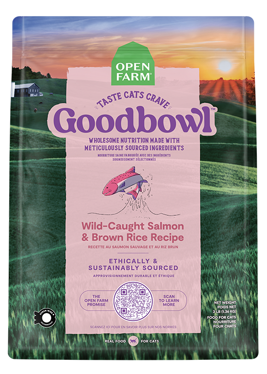 Open Farm Goodbowl™ Wild-Caught Salmon & Brown Rice Recipe for Cats