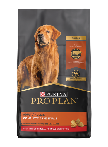 Purina Pro Plan Adult Complete Essentials Shredded Blend Beef & Rice Dry Dog Food