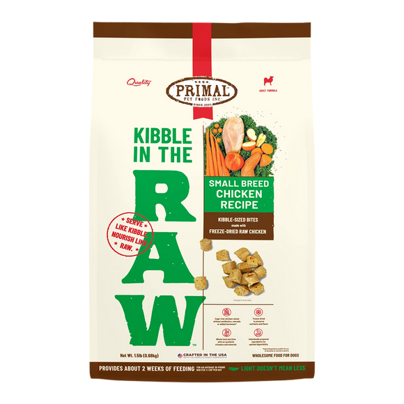 Primal Pet Foods Kibble in the Raw Small Breed Chicken Recipe for Dogs