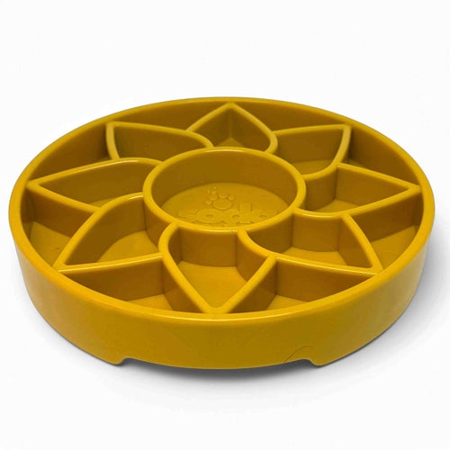 SodaPup Sunflower Design eTray Enrichment Shallow Slow Feeder Dog Bowl