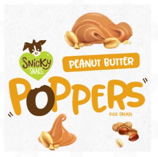 Snicky Snaks Peanut Butter Poppers Dog Treats (10 oz)