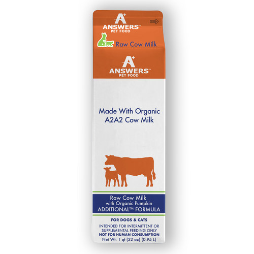 Answers Raw A2A2 Cow Milk with Organic Pumpkin