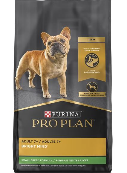Purina Pro Plan Adult 7+ Bright Mind Small Breed Chicken & Rice Formula Dry Dog Food (5 lb)