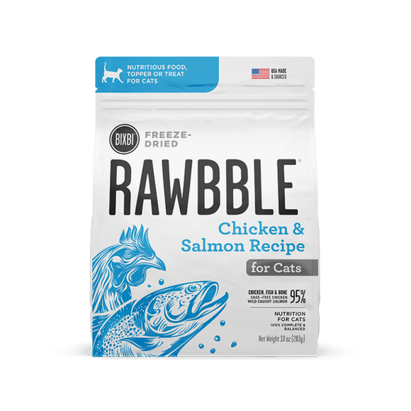 Bixbi Rawbble® Freeze-Dried Food for Cats – Chicken & Salmon Recipe (3.5 oz)