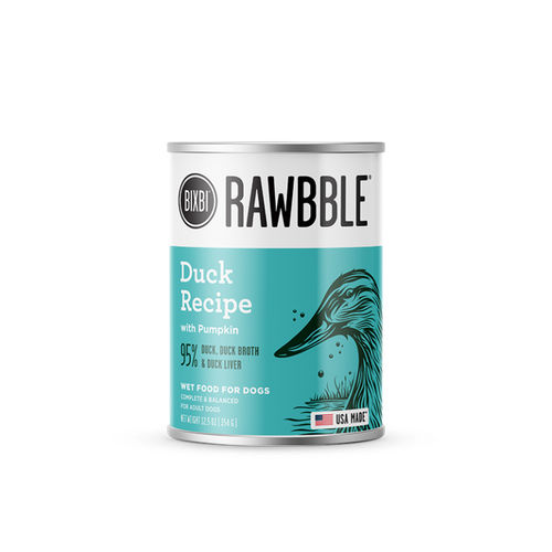 BIXBI Rawbble® Wet Food for Dogs – Duck Paté Recipe (12 oz)