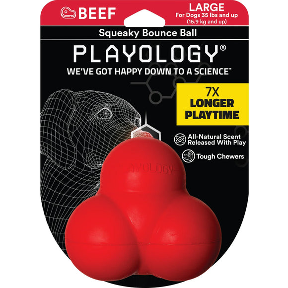 Playology Squeaky Bounce Ball Dog Toy