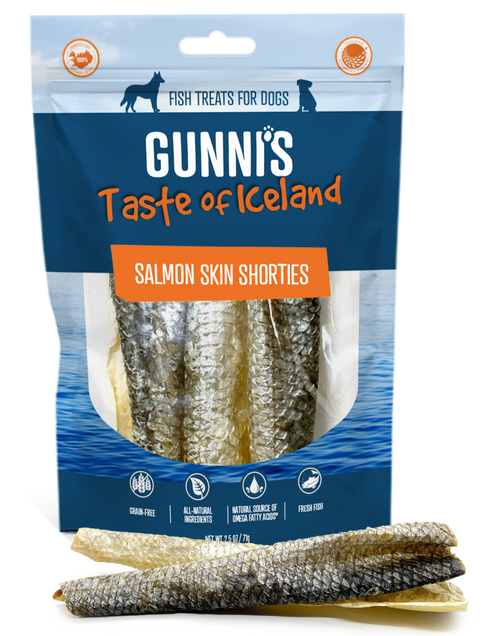 Gunnis Salmon Skin Shorties Dog Treats (2 oz)