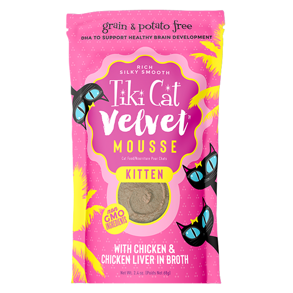 Tiki Cat Velvet Mousse PCH Kitten Chicken 2.4oz