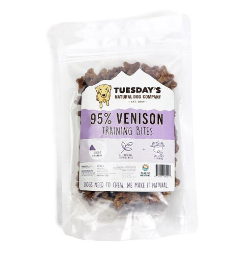 Tuesdays Natural Dog Company 95% Venison Training Bites Dog Treats (6 oz)