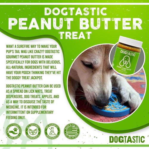 SodaPup Dogtastic Gourmet Peanut Butter for Dogs - Apple & Honey Flavor (17 oz)