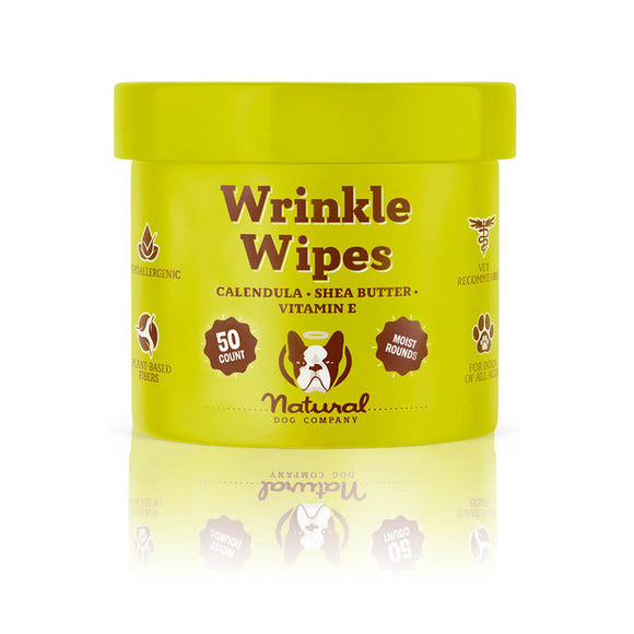 Natural Dog Company Wrinkle Wipes for Dogs (50 Count)