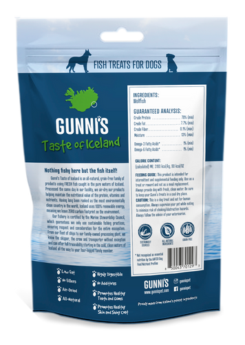 Gunnis WolfFish Skin Shorties Dog Treats (2.5 oz)