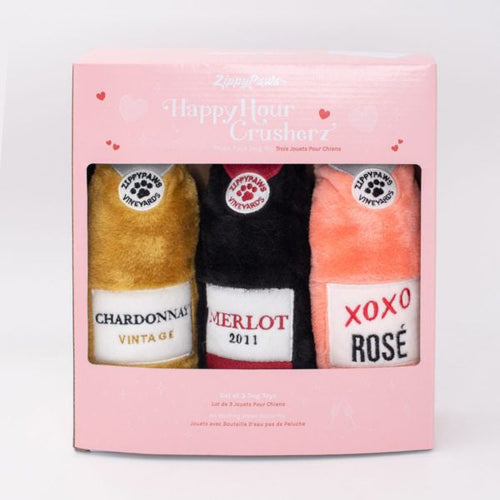 Zippy Paws Happy Hour Holiday Crusherz Valentine 3 Pack