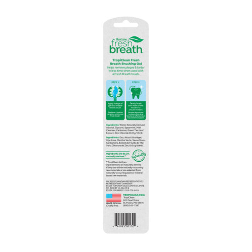 TropiClean Fresh Breath Dental & Oral Care Brushing Gel for Pets