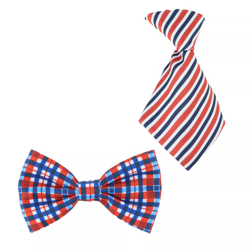 Coastal Li'l Pals Embellishment (Plaid Bow Tie & Striped Tie)