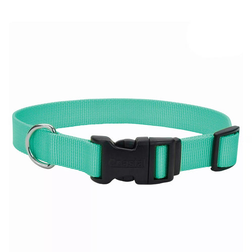 Coastal Adjustable Dog Collar with Plastic Buckle (Teal)