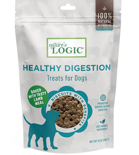 Nature's Logic Healthy Digestion Biscuits With Benefits Treats For Dogs (12 oz)
